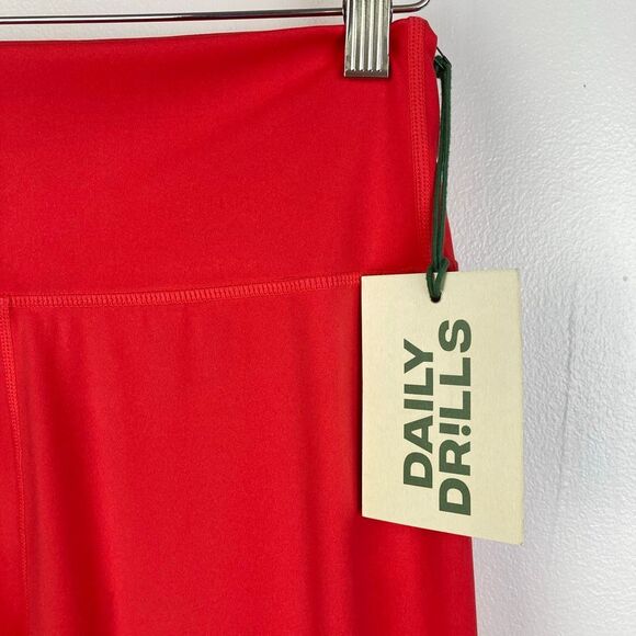 NWT Daily Drills Go! Drills Red Activewear Sport Athletic Leggings in Heart XL - Picture 3 of 10